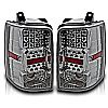 Jeep Grand Cherokee  1993-1996 Chrome / Clear LED Tail Lights