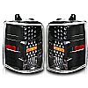 Jeep Grand Cherokee  1993-1996 Black / Clear LED Tail Lights