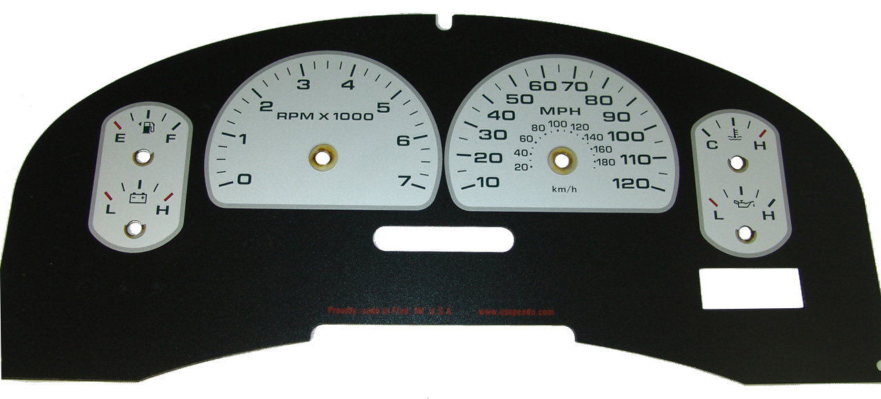 Ford F150 2004-2006 Xlt Only Silver / Green Night Performance Dash Gauges