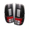 2009 Ford Super Duty   Black LED Tail Lights