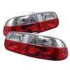 1992 Honda Civic  2/4DR Red Clear Euro Style Tail Lights