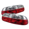 1995 Honda Civic  2/4DR Red Clear Euro Style Tail Lights