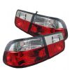 1997 Honda Civic  2DR Red Clear Euro Style Tail Lights