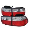 2000 Honda Civic  2dr Red Clear LED Tail Lights
