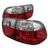 1996 Honda Civic  4dr Red Clear LED Tail Lights