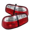 1999 Honda Civic  4DR Red Clear Euro Style Tail Lights