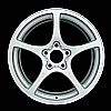 2004 Chevrolet Corvette  18x9.5 Bright Silver Factory Replacement Wheels