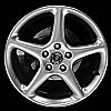 2000 Saab 9.3  17x7.5 Hyper Silver Factory Replacement Wheel