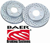 Chevrolet & GMC 1500 4 Wheel Drive Pickup 88-98 Cross Drilled Baer Brake Rotors (Front Pair)