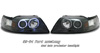 2001 Ford Mustang  Halo Black Projector Headlights