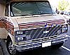 1985 Chevrolet Full Size Pickup   Black Powder Coated Main Upper Black Aluminum Billet Grille