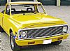 1970 Chevrolet Full Size Pickup   Polished Main Upper Stainless Steel Billet Grille
