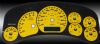 2002 Chevrolet Silverado  Hd Yellow / Blue Night Performance Dash Gauges
