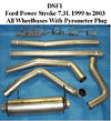 2002 Ford 7.3L Powerstroke  Full Boar 4 inch Single Outlet Diesel Exhaust Systems 