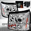 2003 Cadillac Escalade   Chrome Ccfl Halo Projector Headlights  