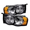 2003 Dodge Ram  Black Euro Crystal Headlights 