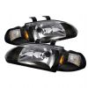 1992 Honda Civic  Black Euro Crystal Headlights 