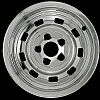 1990 Jeep Wrangler  Chrome Wheel Covers, 9 Rounded Slots (15" Wheels)