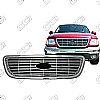 1999 Ford F150 Super Crew, Lariat, Xlt  Chrome Front Grille Overlay 
