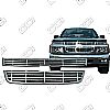 2004 Chevrolet Colorado Ls, Z71, Z85  Chrome Front Grille Overlay 