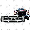 2004 Ford Super Duty Xl, Xlt, Lariat  Chrome Front Grille Overlay 
