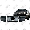 2005 Nissan Titan Se, Le  Chrome Front Grille Overlay 