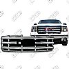 2013 Gmc Sierra 1sa, 2sa, Sl, Sle  Chrome Front Grille Overlay 