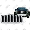 2008 Jeep Compass   Chrome Front Grille Overlay 