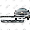 2007 Chevrolet Silverado 2500/3500  Chrome Front Grille Overlay 