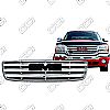 2003 Gmc Sierra Standard, Sle. Slt  Chrome Front Grille Overlay 