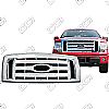 2010 Ford F150 Xl, Stx, Fx4  Chrome Front Grille Overlay 