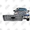 2008 Ford F150 Xlt, Lariat  Chrome Front Grille Overlay Honeycomb
