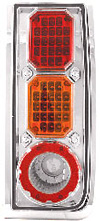 2006 Hummer H2  Chrome LED Tail Lights with Amber Turn Signals