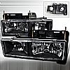 1993 Chevrolet Full Size Pickup   Black Halo Projector Headlights  