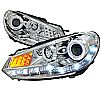 2010 Volkswagen Golf   Chrome R8 Style Projector Headlights  