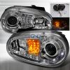 2004 Volkswagen Golf   Chrome R8 Style Halo Projector Headlights  W/LED'S