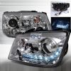2003 Volkswagen Jetta   Chrome R8 Style Halo Projector Headlights  W/LED'S
