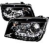 1999 Volkswagen Jetta   Gloss Black R8 Style Projector Headlights Smoke Lens 