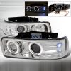 1999 Chevrolet Silverado   Chrome Dual Halo Projector Headlights  W/LED'S