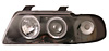 1995 Audi A4  Black One-Piece Projector Headlights