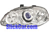 1999 Honda Civic  Projector Lamp w/Rim Chrome/Blue 