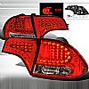 2006 Honda Civic 4 Door  Chrome LED Tail Lights 