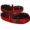 1994 Honda Civic   Red / Clear Euro Tail Lights 