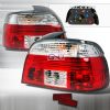 2000 Bmw 5 Series E39   Euro Tail Lights - Red Clear  