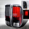 2011 Ford Super Duty   Black LED Tail Lights 