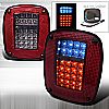 2004 Jeep Wrangler   Red / Smoke LED Tail Lights 