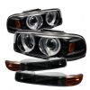 2001 Gmc Sierra 1500/2500/3500   Projector Headlights W/ Bumper Lights - Black