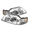 2003 Ford Mustang   LED 1pc Projector Headlights  - Chrome