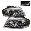 2007 Audi A3   Chrome DRL LED Projector Headlights