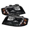 2002 Audi A6   Black DRL LED Projector Headlights